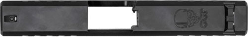 Grey Ghost Precision GGP-SPG43-V1-BLK Billet Stainless Steel Slide for Glock 43 with Angled Serrations